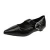 Elegantes zapatos Mary Jane de punta estilo francés para mujer, nuevo modelo otoño 2026, zapatos de estilo de hada retro de una sola tira para usar de dos maneras
