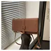 Bolso Pequeño Sencillo de Color Sólido a la Moda para Viajes Diarios para Mujer 2023 Otoño e Invierno Nuevo Versátil de Hombro Cruzado Pequeño Cuadrado para Mujer
