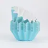 Venta Directa de Fábrica Vasos de Papel Desechables con Forma de Flor para Pudín y Pastel, Resistentes a Altas Temperaturas para Hornear, Vasos Recubiertos con Aceite para Mousse