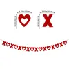 Decoração de Festa de Dia dos Namorados Transfronteiriça 2025 Bandeira Be Mine Conjunto de Cordão de Flores Love Xoxo Venda por Atacado Personalização