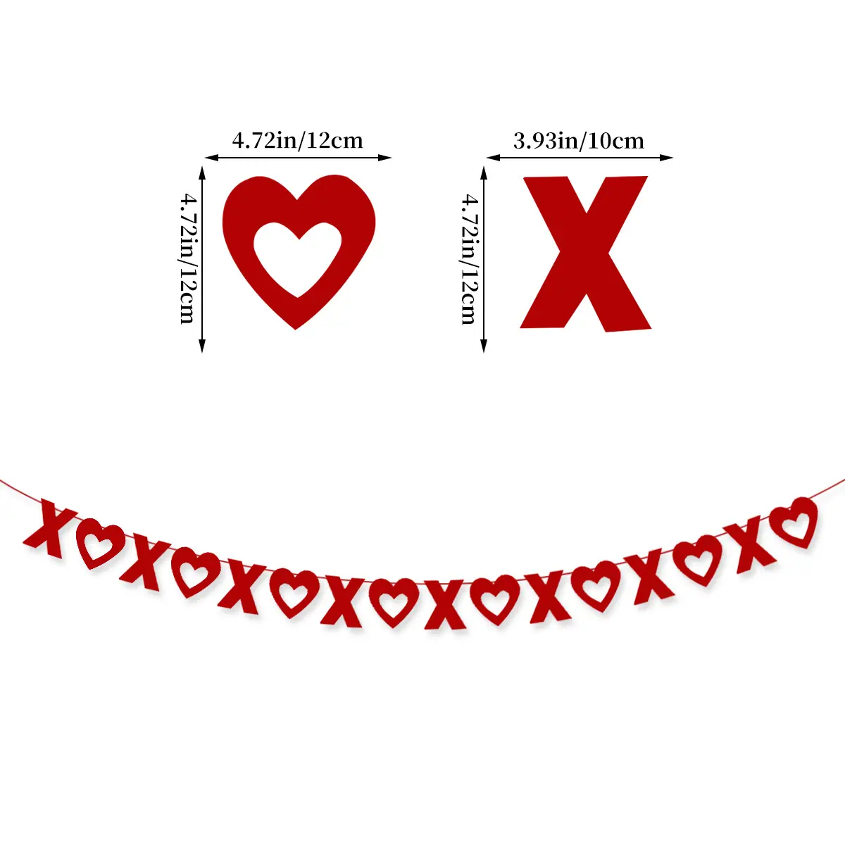 xoxo爱心拉花尺寸