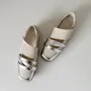 Sapatos Mary Jane Velcro Sola Grossa Estilo Funcional Retrô para Mulheres, Novos Sapatos de Ballet Rasos Esportivos para Exterior Primavera e Outono