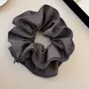 Estilo Celebridad Coreana Scrunchie Negro Plisado Perezoso 2024 Accesorio para el Cabello Elástico Elegante de Gama Alta para Cola de Caballo