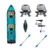 Kayak, Kayak, Canoa, Bote de Rafting Moldeado por Rotación, Kayak Doble Portátil para Pesca