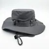 Chapéu de sol grande beirais ao ar livre chapéu de casal chapéu de bacia de maré chapéu de cowboy dobrável chapéu de pescador padrão de couro de corda à prova de vento