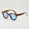 Gafas de sol Mitin con montura cuadrada y protección UV para hombre, estilo retro, con estampado de leopardo, montura gruesa negra, gafas de sol marrones, moda para mujer