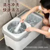 Mopa Giratoria Premium Jiachuang, Modelo Nuevo, Manos Libres, para Uso Doméstico, Limpieza en un Solo Paso, Doble Uso Húmedo y Seco, Mopa Perezosa con Drenaje Automático de Agua