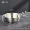 Tazón de Acero Inoxidable 304 para Vino de Arroz, Tazón Comercial para Fideos Instantáneos, Olla para Leche al por Mayor, Olla Pequeña Individual con Asa, Tazón para Vino de Arroz, Tazón y Palillos