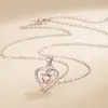 Comercio Exterior Transfronterizo Clásico Sencillo Colgante en Forma de Corazón Collar Colgante de Moda Cadena para Clavícula Regalo del Día de San Valentín Venta al por Mayor de Fábrica