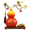 Gran Adorno con Forma de Calabaza con Esmalte y Cerámica Craquelada, un Regalo para Amigos, Líderes, Inauguración de Casa o Apertura de Negocio