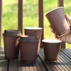 Copo de café descartável de filme estelar de camada dupla, alto valor estético, estilo ins, isolado termicamente, anti-queimadura, copo de papel para milk tea com embalagem oca comercial