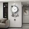 Reloj de Pared Moderno para Sala de Estar, Elegante y de Alta Gama para Decoración de Mesa de Comedor, Nuevo Reloj de Pared Silencioso Estilo Chino, Disponible para Dropshipping