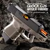 Pistola de brinquedo Glock G26 de bolso, dispara cápsulas deflagrantes, mini pistola G26, pistola de bala macia, brinquedos para crianças, atacado