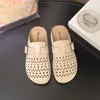 Sapatos Femininos Casuais Planos Slip-On Bico Redondo Estilo Floresta de Verão 2026 Couro Genuíno Retrô 2106-3