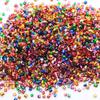 Grânulos pequenos de tubo pequeno banhados a cores de plástico, partículas pequenas, enchimento para lama de cristal Slime, materiais para acessórios de joias DIY para apertar e fazer música
