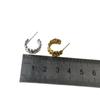 Exquisitos Aretes de Cuentas de Tres Capas Aretes Geométricos de Metal en Forma de C Aretes Pequeños de Diseño de Moda para Combinar con Todo Aretes para Combinar con Todo