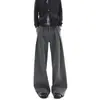 Calça Plissada de Perna Larga Estilo Old Money para Homens, Caimento Solto, Calça Casual Reta com Caimento Fluido, Levemente Flare, Comprimento no Chão, Cor Damasco