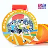 Medallas Personalizadas de Arena Líquida Campeón Subcampeón Tercer Lugar Evento de Maratón de Carrera Juvenil Honor de Actividad Recuerdo