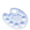 Paleta de Plástico Oval 6+4 Cores 10 Compartimentos Paleta Oval para Pintura Infantil Paleta para Tinta Guache