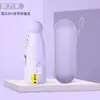 Paraguas de cápsula sombrilla protección solar anti-ultravioleta sombrilla soleada para lluvia doble propósito para mujer mini de cinco pliegues compacto portátil de bolsillo