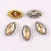 Ojo de Caballo Girasol Cosido a Mano Joyería de Diamantes Accesorios Pañuelo para la Cabeza Zapatos con Agujero DIY Accesorios para Cinturón Pasador de Pelo Diamante de Vidrio de Cristal