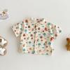 Camisa de Caballero para Niños 2026 Nuevo Verano Moda para Niños Camisa con Pajarita Top de Oso sin Mangas Estilo Coreano para Bebé