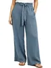 2026 Comércio Exterior Transfronteiriço Europeu e Americano Amazon Ebay Moda Feminina Nova Padrão Europeu e Americano Tamanho Solto Algodão e Linho Casual Calça Longa para Mulheres