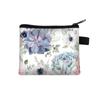Nova Carteira de Moedas Floral Feminina Portátil Bolsa de Cartão Bolsa de Armazenamento de Moedas Chaves Moeda Moeda Moeda Moeda Bolsa de Moedas Bolsa de Cartão Bolsa Quadrada Pequena
