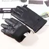 Guantes de Cuero para Hombre con Patrón de Ciervo, Forro de Felpa, Engrosados para Ciclismo, Compatibles con Pantalla Táctil, Guantes Térmicos para Hombre, Al Por Mayor, En Stock