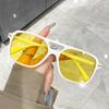 Gafas de Sol en Forma de T con Doble Puente Cuadradas Nuevas de Moda Gafas de Sol Retro de Alta Gama Transfronterizas
