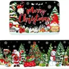 Tapete navideño transfronterizo TEMU, apto para cocina, fácil de cuidar, juego de dos piezas, resistente a la suciedad y al desgaste, se puede enviar por cuenta de terceros