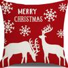 Capa de Almofada Estampada de Natal Amazon Decoração de Sala de Estar Casa Papai Noel Nova Almofada de Sofá Macia