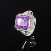 2024 nueva joyería Huabi taladro de alto carbono corte flor de hielo taladro morado incrustación de cobre traje de moda 10*14-10*12