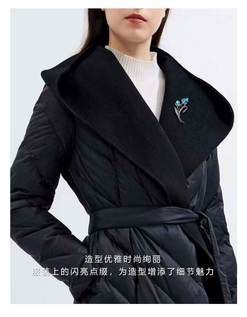 高档奢华水晶郁金香胸针小众高级感精致花朵胸花新款时