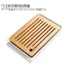 Bandeja de Té Pequeña de Cerámica de Bambú Ceremonia del Té Estilo Japonés Juego de Té Kung Fu Bandeja Redonda Pesada de Bambú Mar de Té Almacenamiento de Agua Mesa de Secado y Remojo