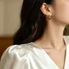 Nuevos Pendientes Geométricos Color Café 2026 para Mujer, Diseño de Nicho de Lujo Ligero, Pendientes de Gama Alta, Pendientes de Moda para Viajar al Trabajo