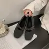 Sapatos Quentes de Algodão, Sapatos de Salto Único Estilo Chanel, Novos Modelos Outono e Inverno 2025, Adequados para Saias, Sensação de Luxo, Sapatos Mary Jane que Aumentam a Altura, Sapatos Peludos