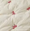 Chicas Chaqueta de plumón bordada Tela Transfronteriza Coreana Ins Color de Contraste Lazo Plano Bolsa de Cosméticos de Tela Acolchada