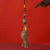 Directo del fabricante: Colgante giratorio de doble cara de los 12 Zodíacos estilo Xizang, Nueve Palacios y Ocho Trigramas, esmalte azul tradicional, accesorio de estilo étnico