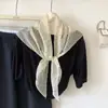 Lenço de Seda Vintage Estilo Coreano para Mulheres, Lenço de Moda de Alta Qualidade para Primavera e Verão, Camadas com um Pequeno Xale