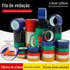 Fita de vedação colorida fita de vedação colorida fita larga vermelho azul amarelo verde preto e branco fita transparente fita de embalagem