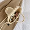 Bolso Tejido de Puntos de Colores Estilo Francés para Mujer 2024 Nueva Moda Bolso de Mano de Perlas de Moda Bolso Cruzado de Cuerda de Algodón Hecho a Mano