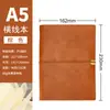 A6 Cuaderno de Hojas Sueltas de Cuero Suave Retro Correa para Cuaderno A5 Papel Dowling en Blanco Cuaderno de Mano Diario de Imitación de Cuero