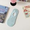 Calcetines náuticos nuevos de primavera y verano, calcetines invisibles para mujer, de silicona antideslizantes, bonitos osos para mujer, que no se caen, calcetines finos y poco profundos de algodón.