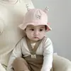 Chapéu de bebê primavera e outono fino para recém-nascido menina chapéu de sol meses de idade homens e mulheres fofo outono e inverno chapéu de pescador
