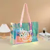 Bolsa Laser de PVC Personalizada de Alta Qualidade Bolsa de Presente Companhia de Presente Bolsa de Presente Satchel Laser Fashionável Bolsa de Compras com Logo Impresso