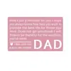 Regalo del Día del Padre Cartera con Letras Metálicas Tarjeta Aleación de Aluminio Negra Tarjeta de Presentación Tarjeta de Felicitación Cumpleaños del Padre Carta Transfronterizo