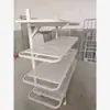 Mesa de corte de rejilla de doble cara estante de desenrollado de tela logística carrito de desenrollado estante de tela carrito de piezas de corte fábrica de prendas de vestir colocación de tela carga de tela carrito de transporte de tela