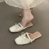 Primer Encuentro Estilo Hada Vacaciones de Verano Zapatillas Medias con Cordones Zapatos de Mujer para Uso en Exteriores 2026 Verano Zapatillas Medias sin Cordones