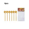 Talheres Ocidentais Portugueses de Aço Inoxidável Transfronteiriços Faca de Bife Garfo Colher Colher para Misturar Café para Shoppings e Supermercados 6 Peças